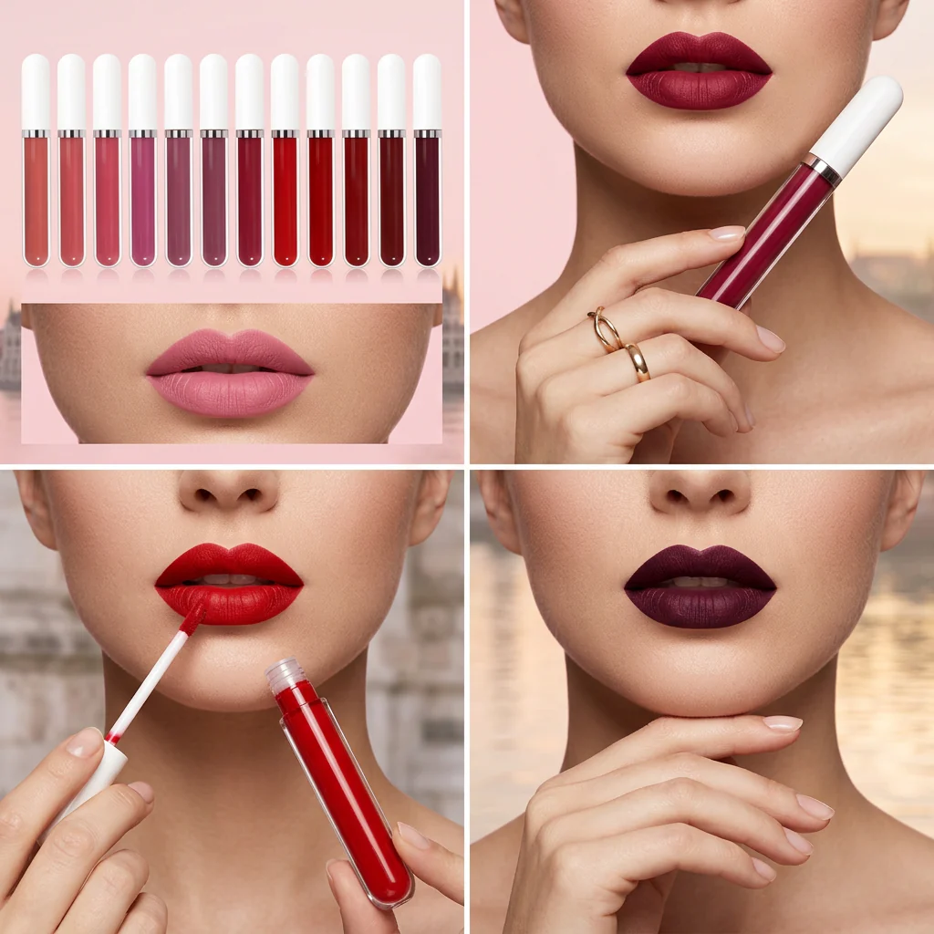 ๐10Pcs Matte Waterproof Long Lasting Lip Gloss