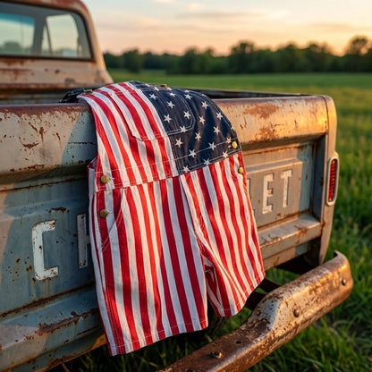 Celebrate Freedom: Iconic Flag Overalls!American Flag Overalls