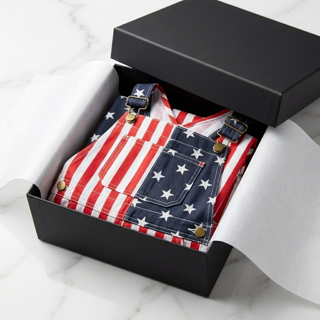 Celebrate Freedom: Iconic Flag Overalls!American Flag Overalls